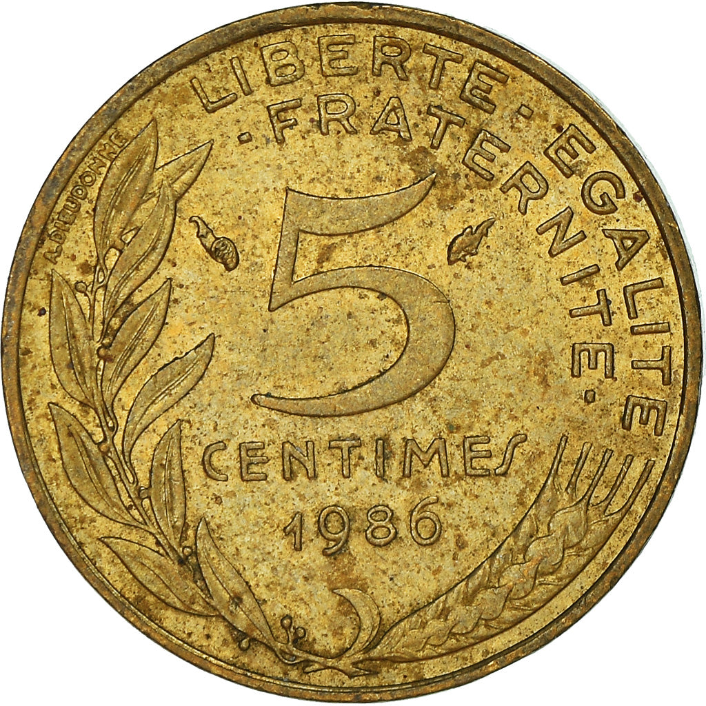 Münze, Frankreich, 5 Centimes, 1986