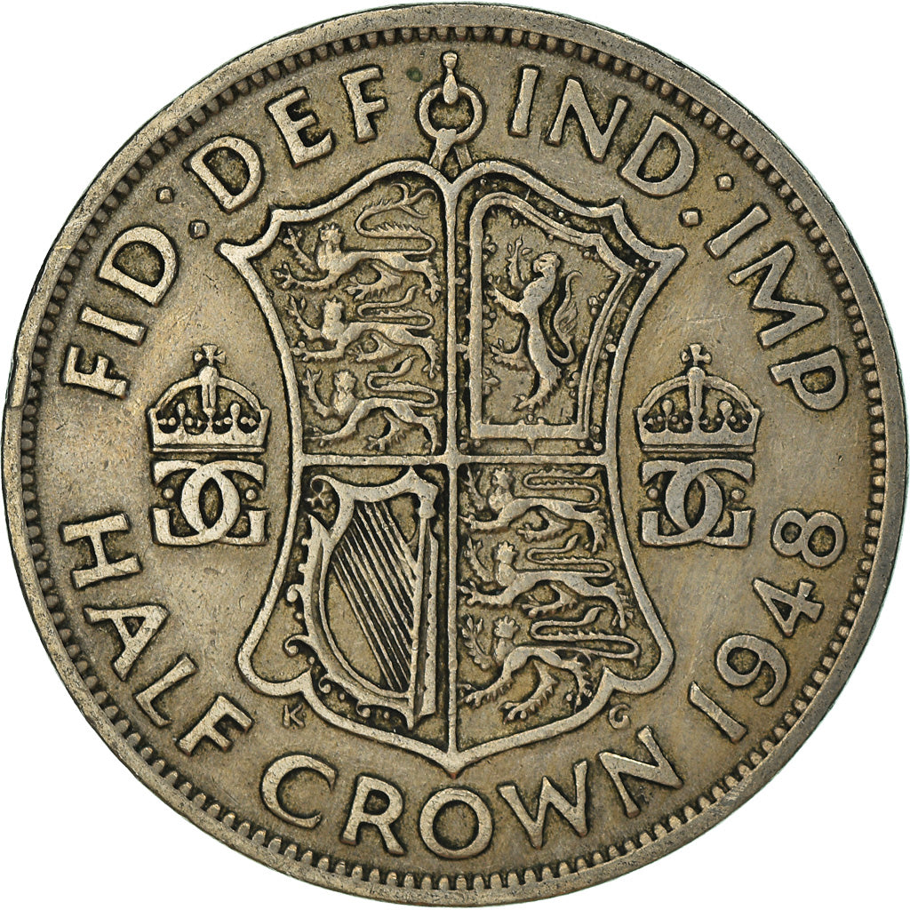 Monnaie, Grande-Bretagne, 1/2 Crown, 1948
