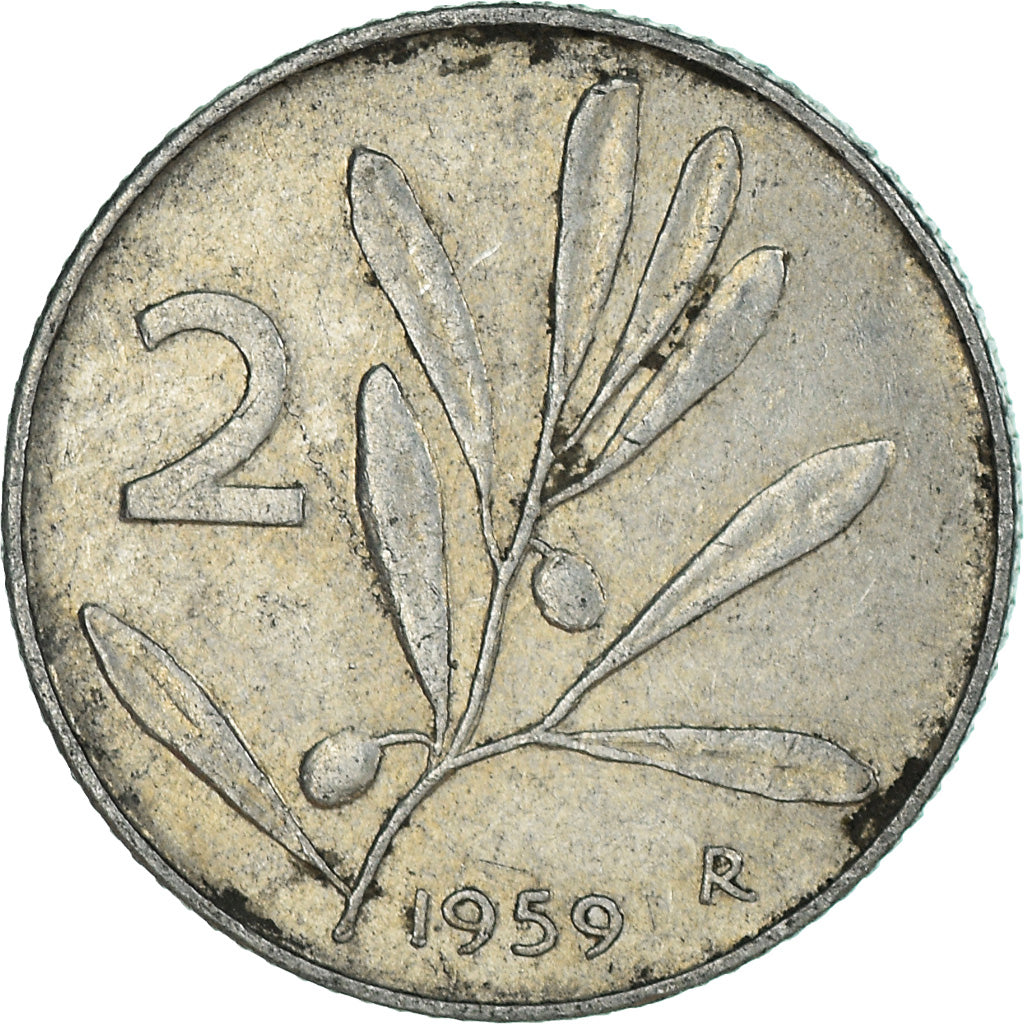 Coin, Italy, 2 Lire, 1959