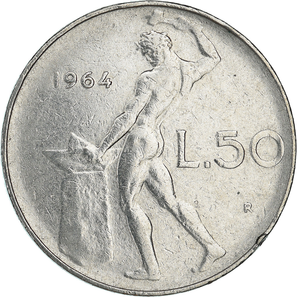 Moneta, Italia, 50 Lire, 1964