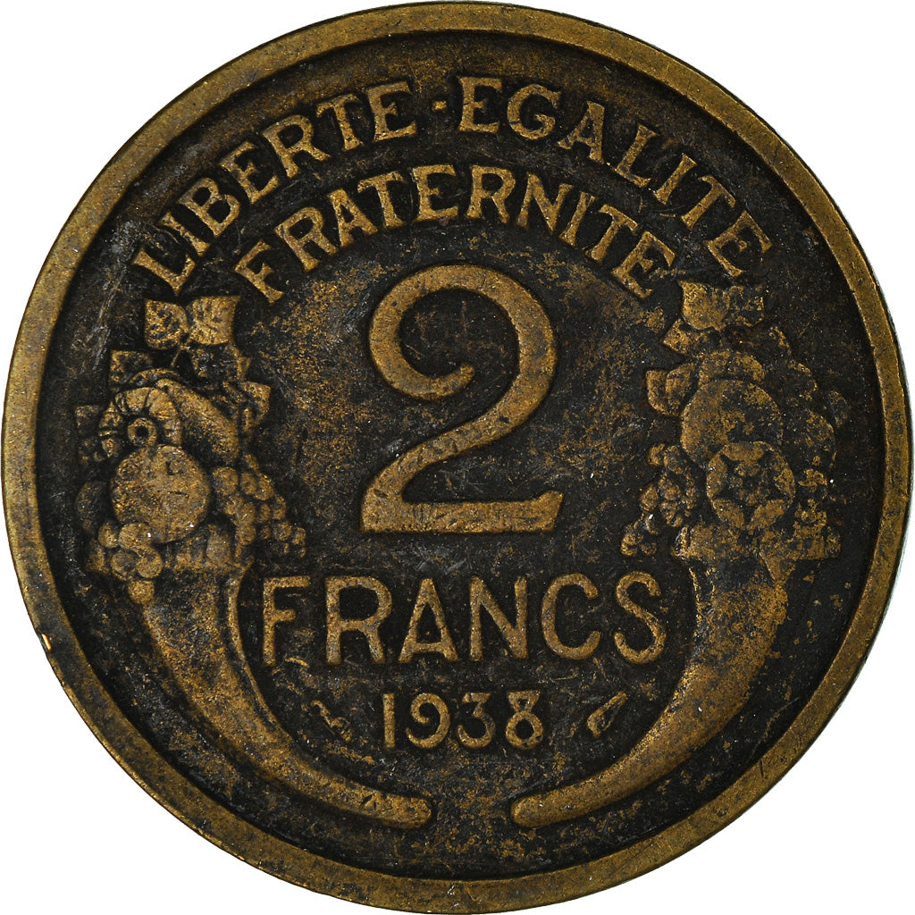 Moeda, França, 2 Francs, 1938