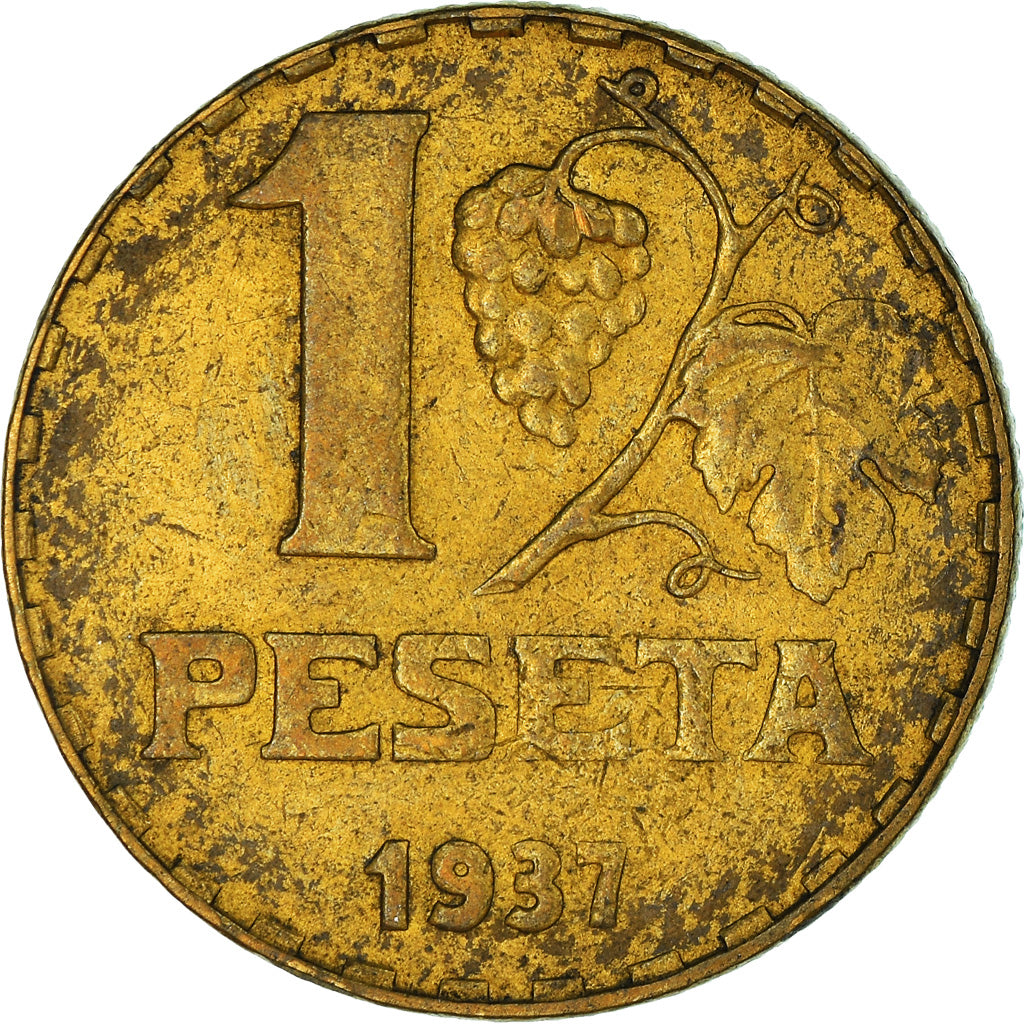Moneda, España, Peseta, 1937