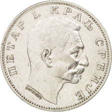 Serbia, Peter I, 2 Dinara, 1912, AU(50-53), Silver, KM:26.1