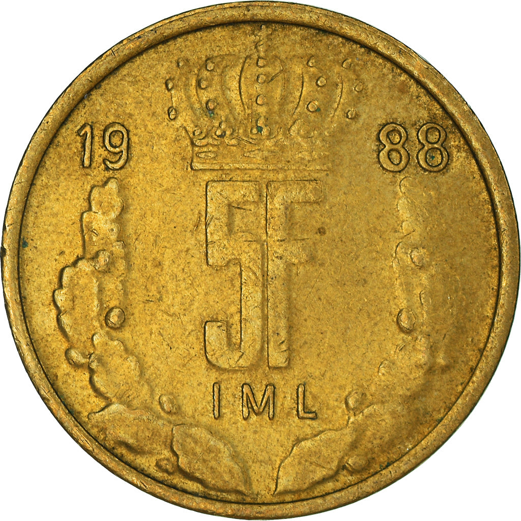 Coin, Luxembourg, 5 Francs, 1988
