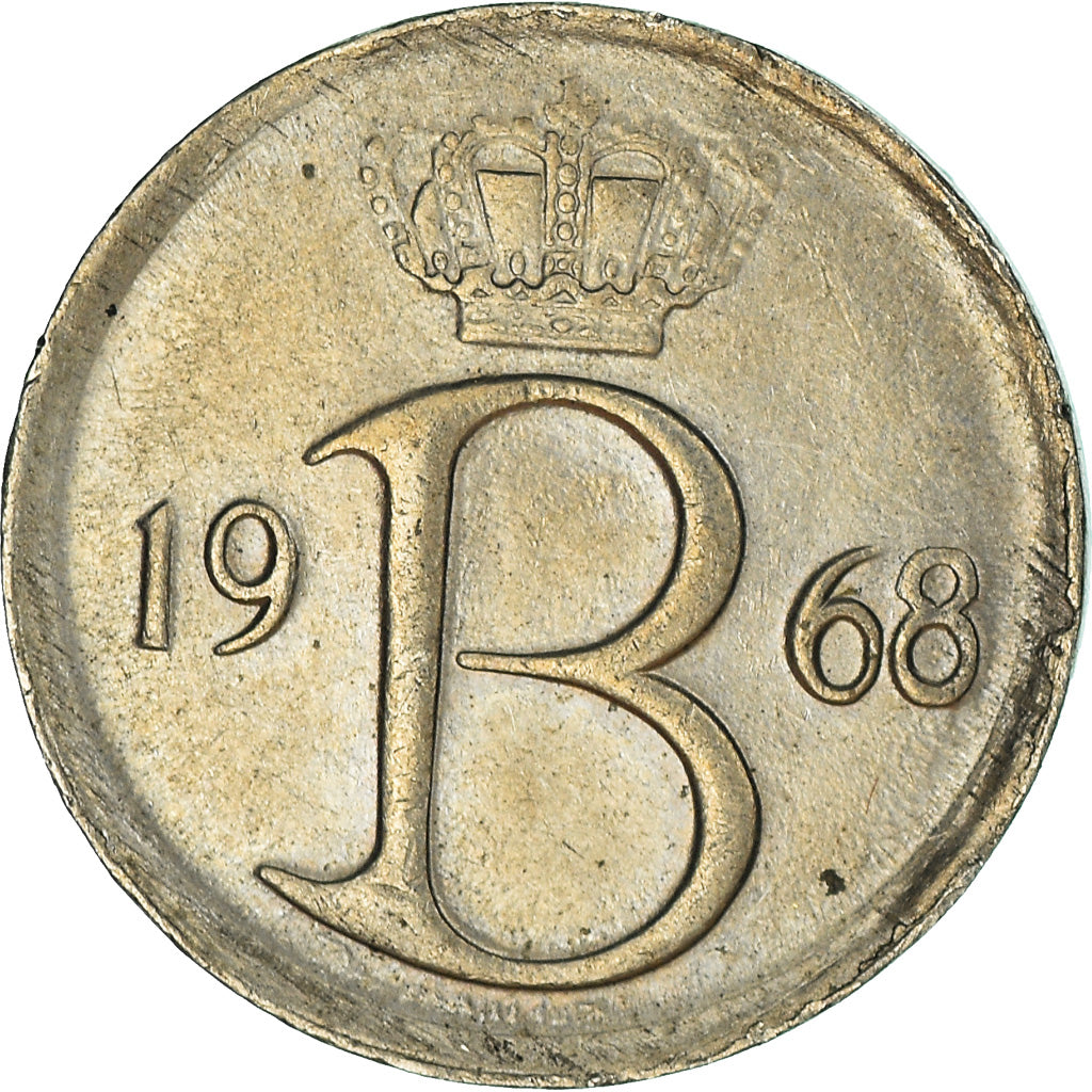 Moneda, Bélgica, 25 Centimes, 1968