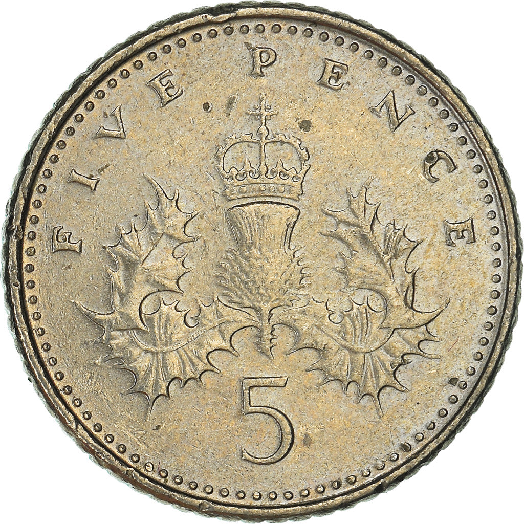 Münze, Großbritannien, 5 Pence, 1996