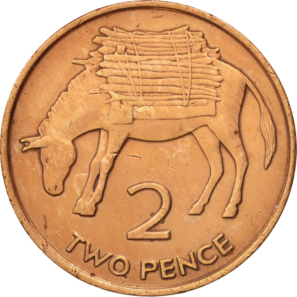 SAINT HELENA & ASCENSION, Elizabeth II, 2 Pence, 1984, British Royal Mint