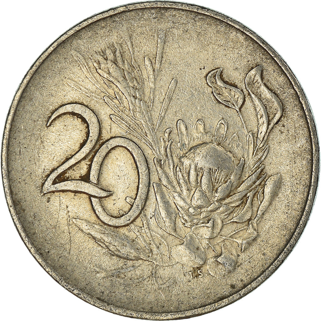Coin, South Africa, 20 Cents, 1965