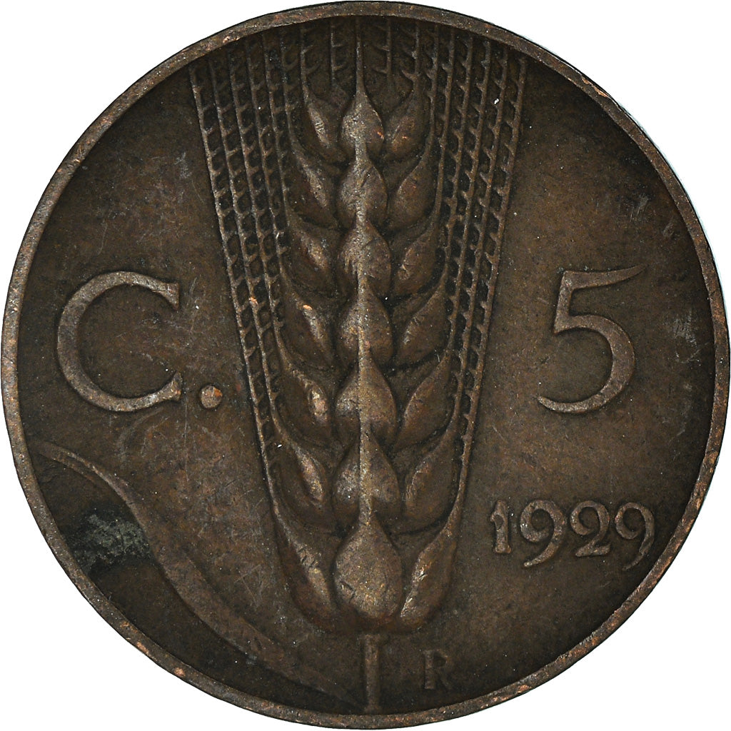Moneta, Italia, 5 Centesimi, 1929