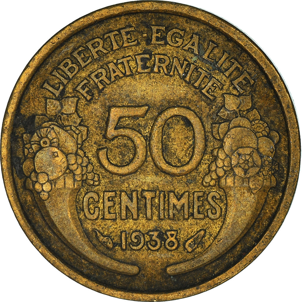 Munten, Frankrijk, 50 Centimes, 1938