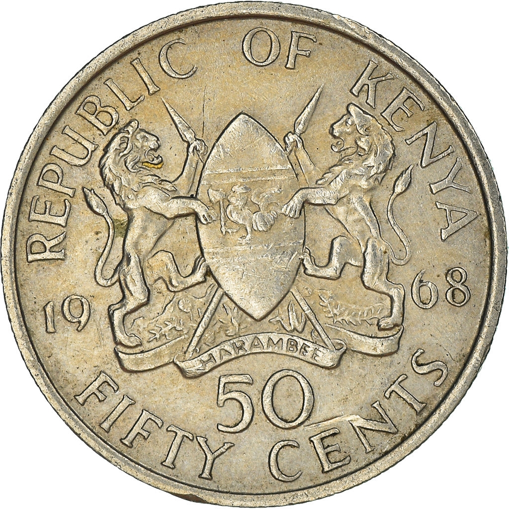 Moneta, Kenia, 50 Cents, 1968
