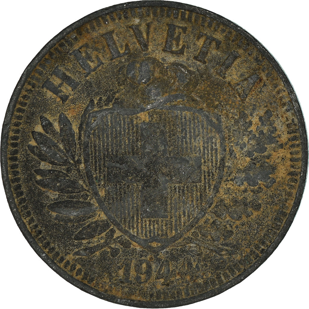 Monnaie, Suisse, 2 Rappen, 1944