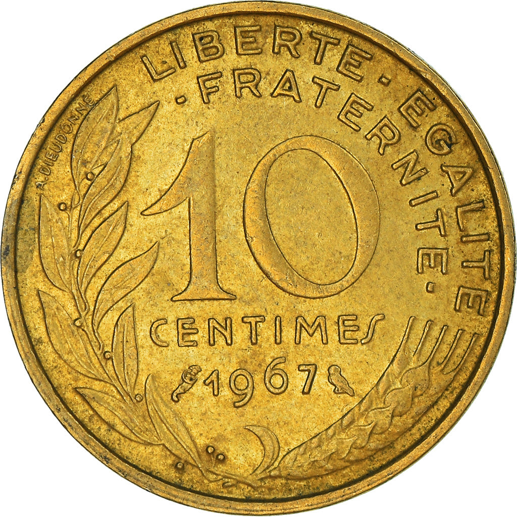 Coin, France, 10 Centimes, 1967