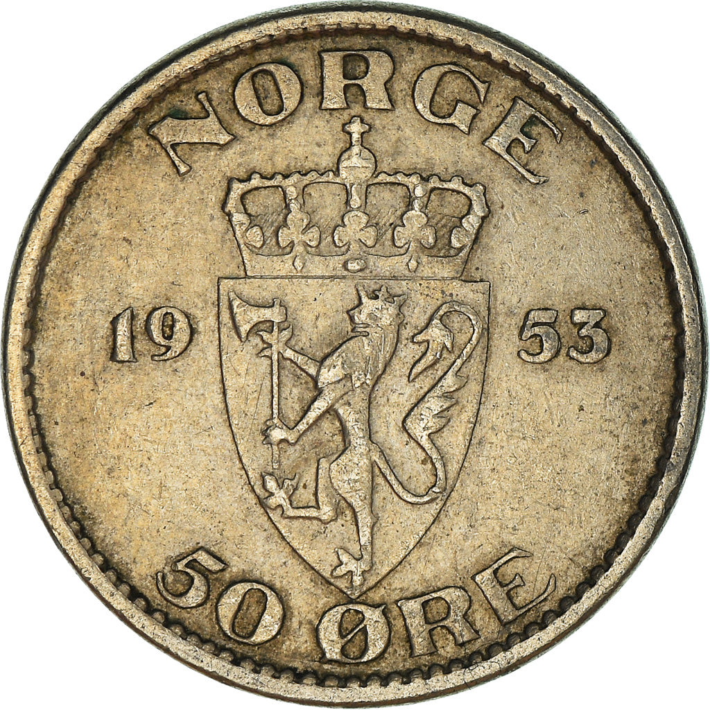 Moneta, Norwegia, 50 Öre, 1953