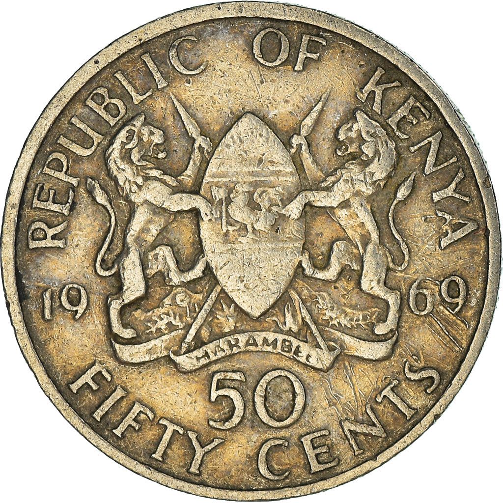 Moeda, Quénia, 50 Cents, 1969