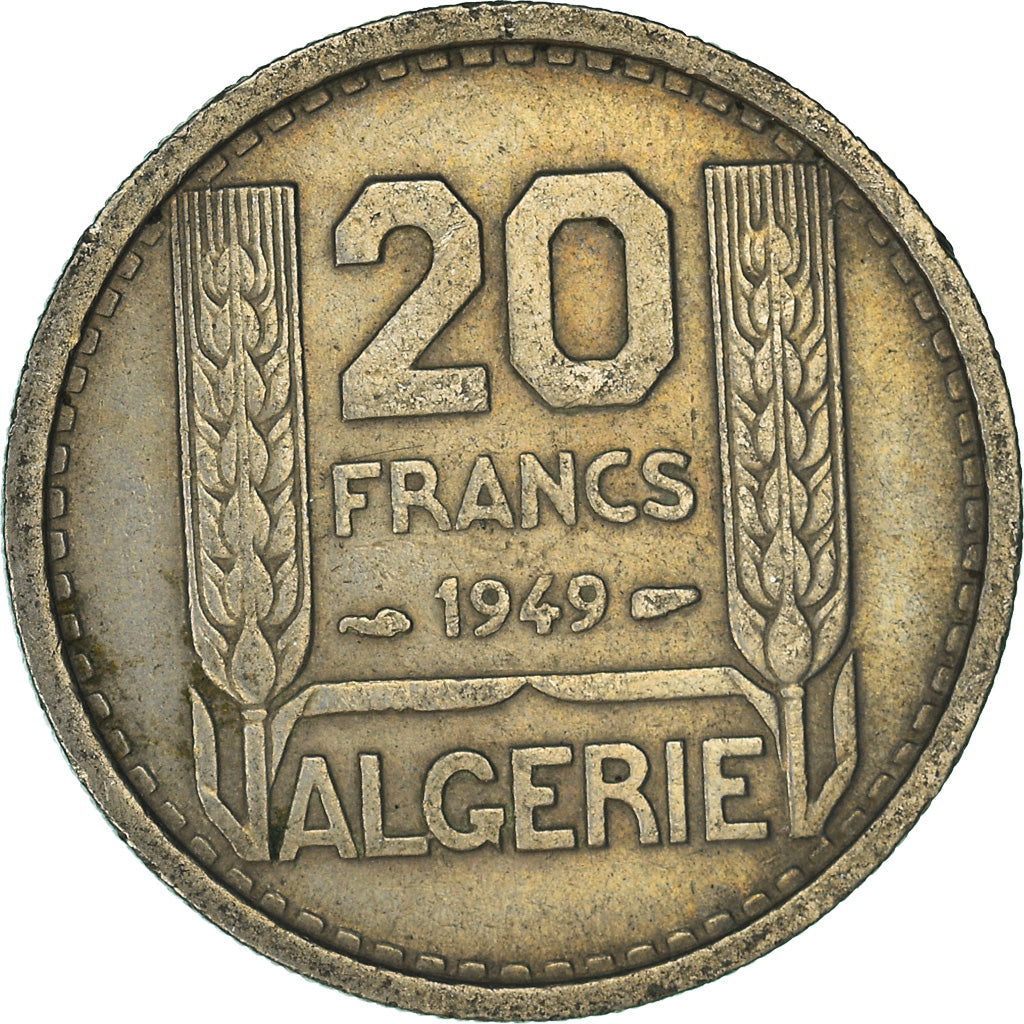 Moeda, Argélia, 20 Francs, 1949