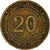 Moeda, Argélia, 20 Centimes, 1972