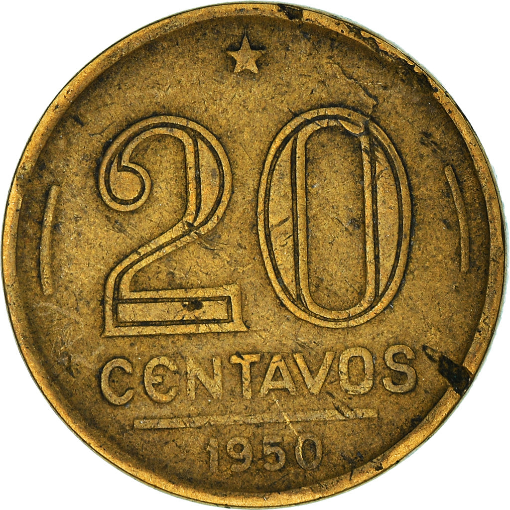 Moneta, Brazylia, 20 Centavos, 1950