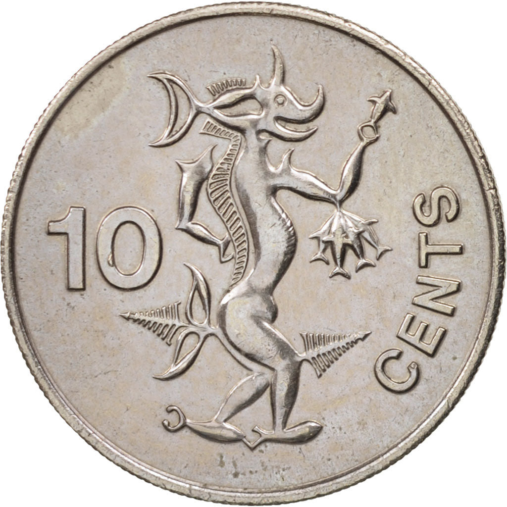 Coin, Solomon Islands, 10 Cents, 1977, MS(60-62), Copper-nickel, KM:4