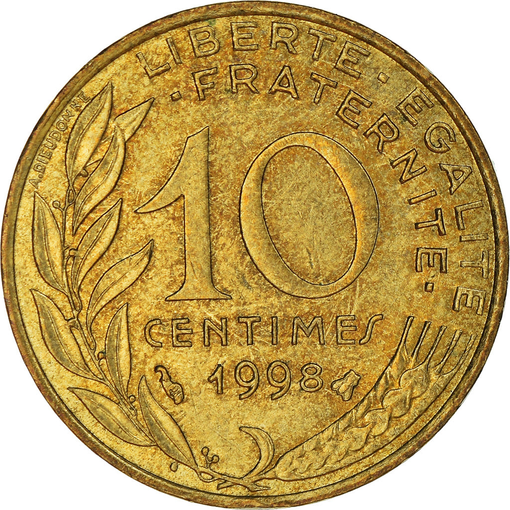 Coin, France, 10 Centimes, 1998