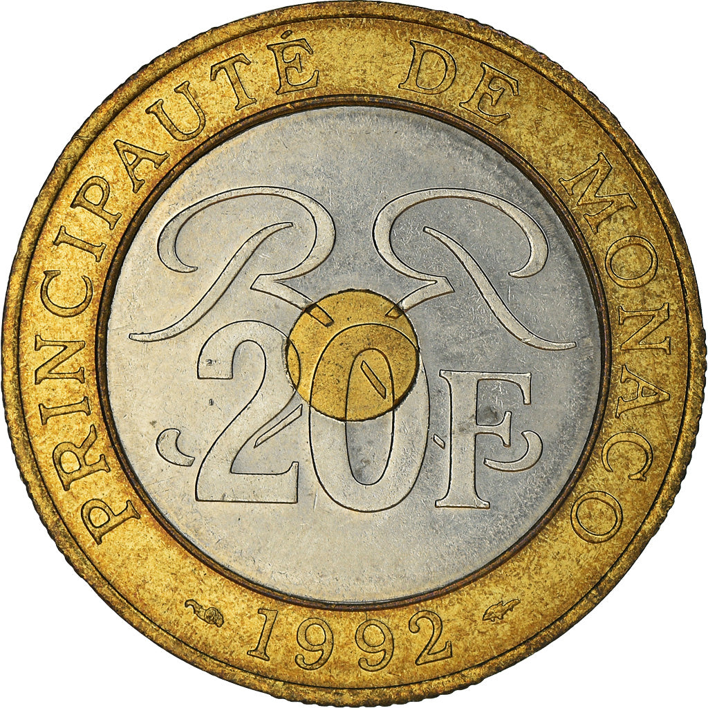 Moneta, Monaco, 20 Francs, 1992