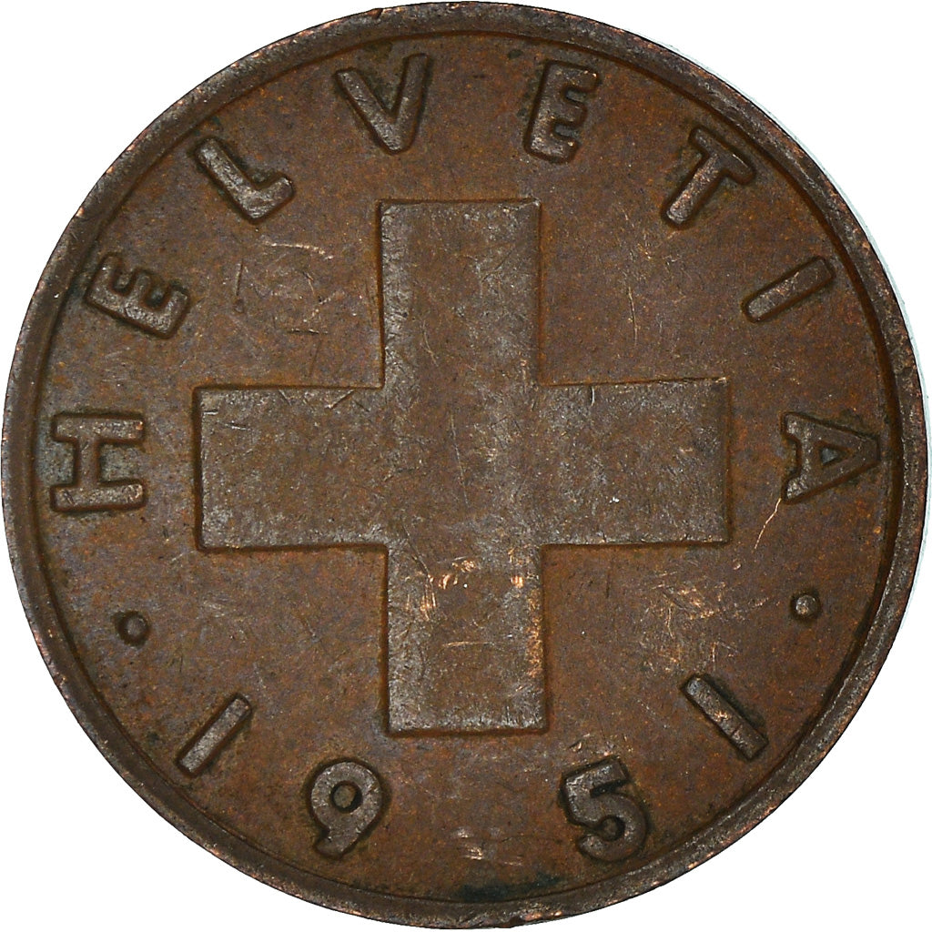 Monnaie, Suisse, Rappen, 1951