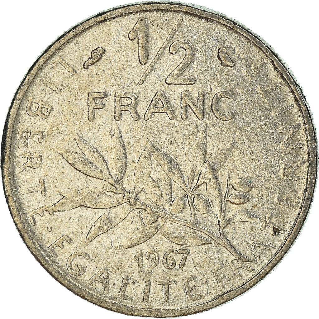 Moneta, Francja, 1/2 Franc, 1967