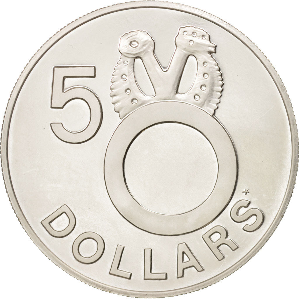 Coin, Solomon Islands, 5 Dollars, 1977, MS(63), Silver, KM:7
