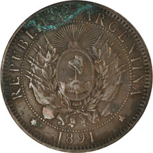 Moeda, Argentina, 2 Centavos, 1891