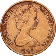 Salomonen, Elizabeth II, Cent, 1981, EF(40-45), Bronze, KM:1