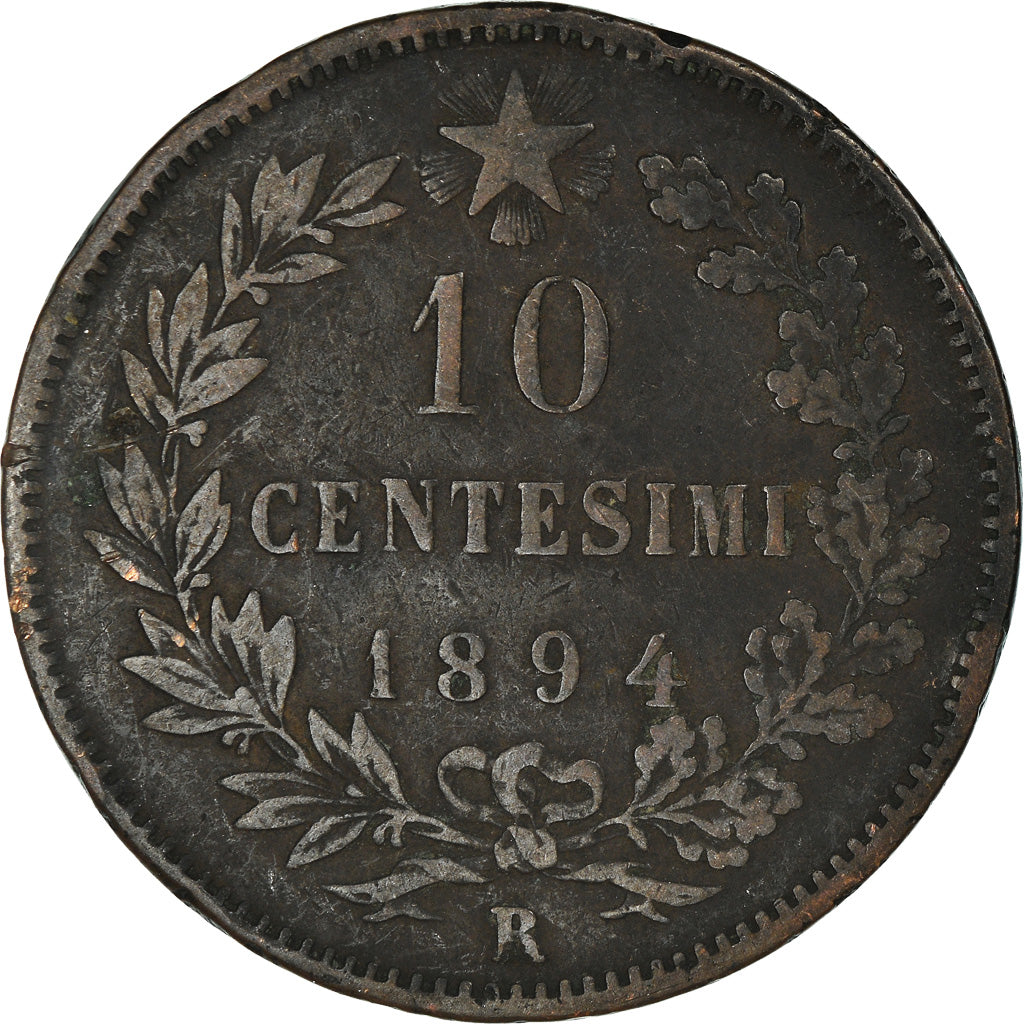 Monnaie, Italie, 10 Centesimi, 1894