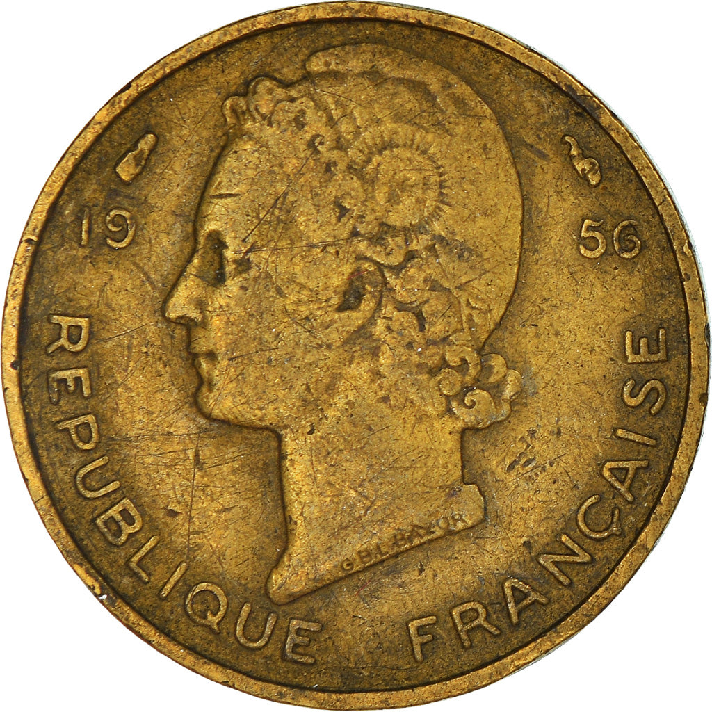 Munten, Frans West Afrika, 5 Francs, 1956