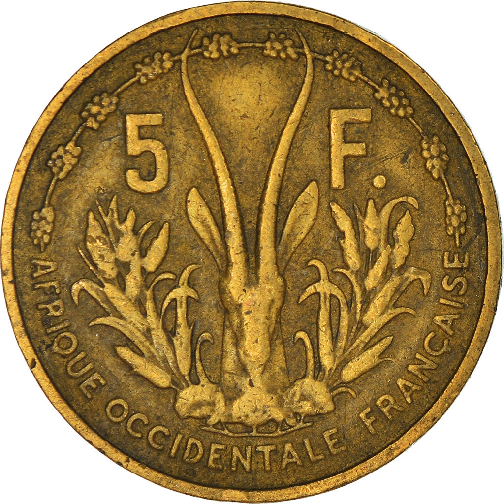 Munten, Frans West Afrika, 5 Francs, 1956