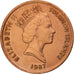 Solomon Islands, Elizabeth II, Cent, 1987, AU(50-53), Bronze Plated Steel, KM:24