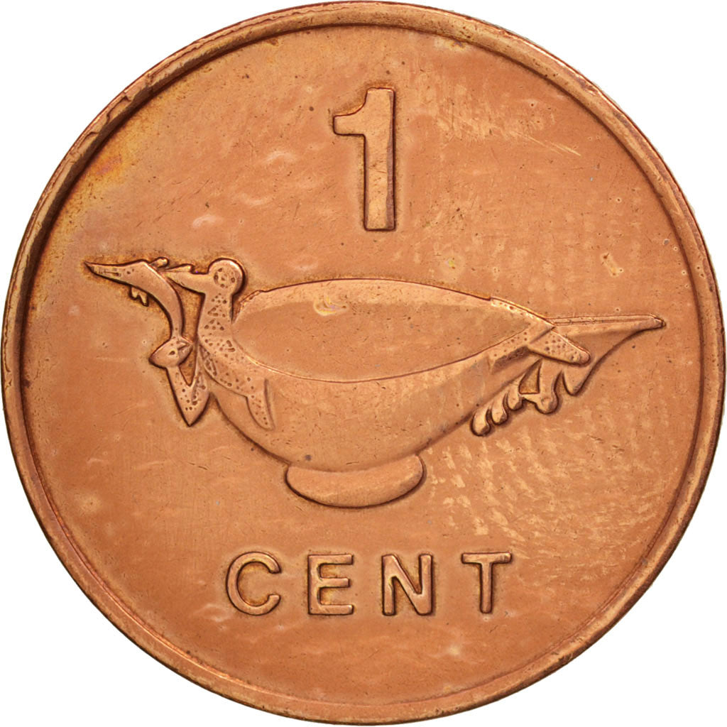 Solomon Islands, Elizabeth II, Cent, 1987, AU(50-53), Bronze Plated Steel, KM:24