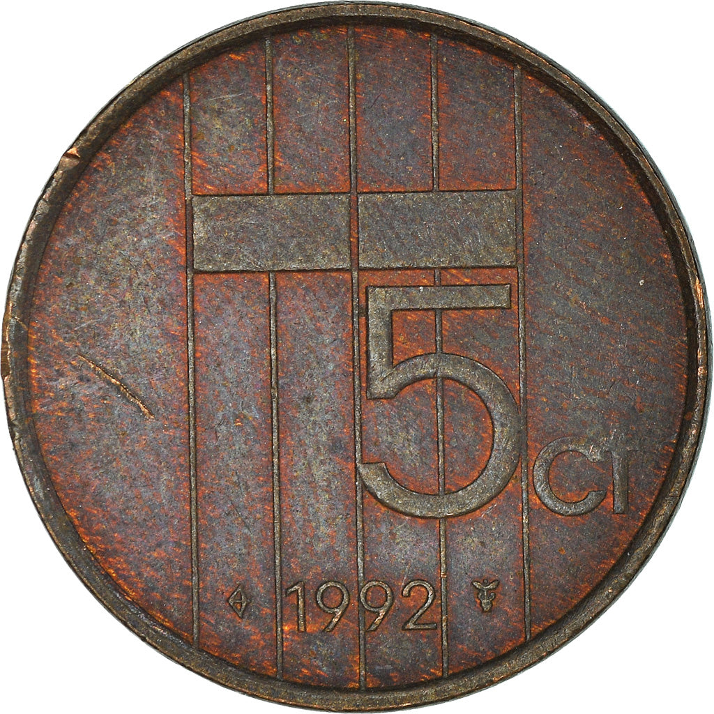 Moeda, Países Baixos, 5 Cents, 1992