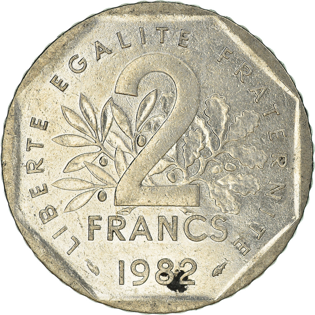 Moeda, França, 2 Francs, 1982