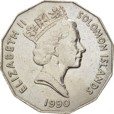 Solomon Islands, Elizabeth II, 50 Cents, 1990, EF(40-45), Copper-nickel, KM:29