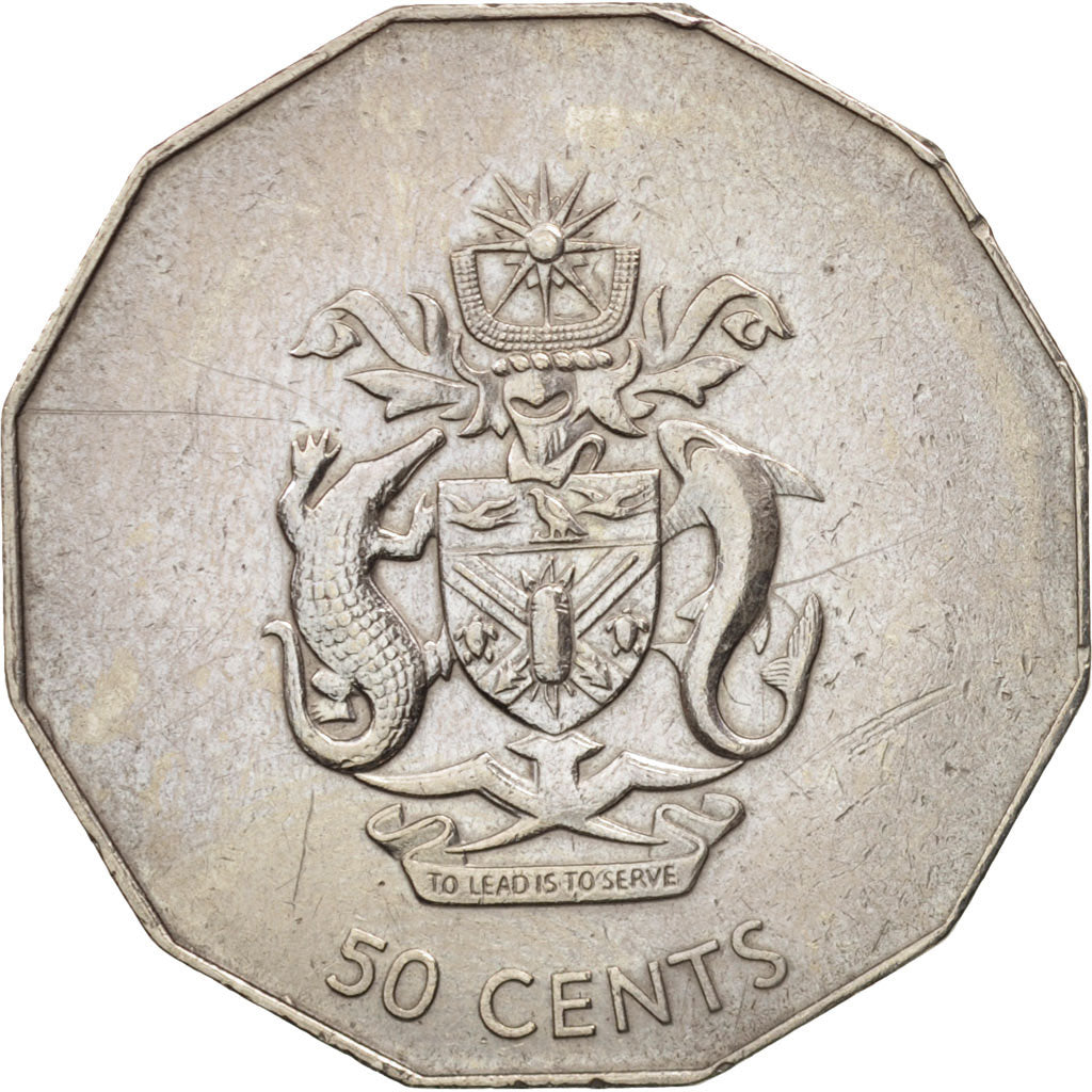 Solomon Islands, Elizabeth II, 50 Cents, 1990, EF(40-45), Copper-nickel, KM:29