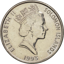 Coin, Solomon Islands, Elizabeth II, 20 Cents, 1993, AU(50-53), Nickel plated