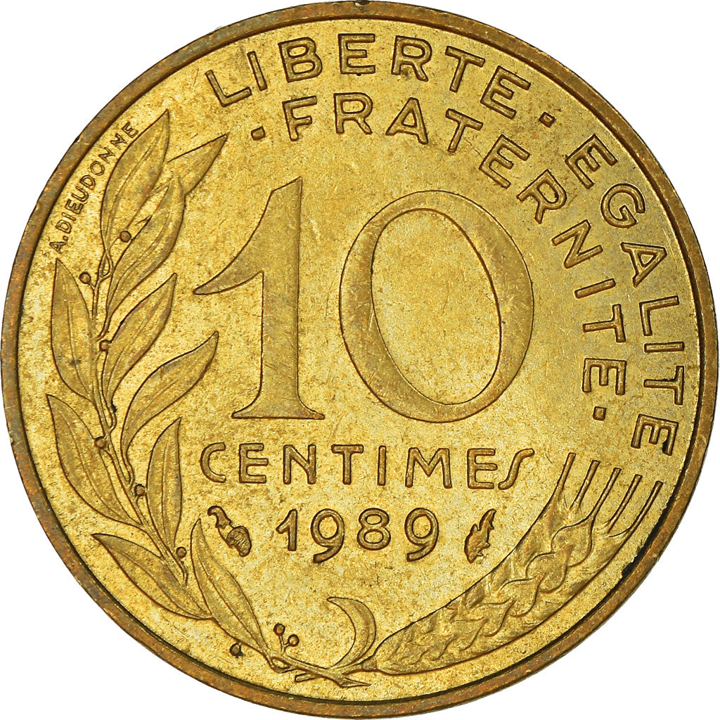 Moneta, Francia, 10 Centimes, 1989
