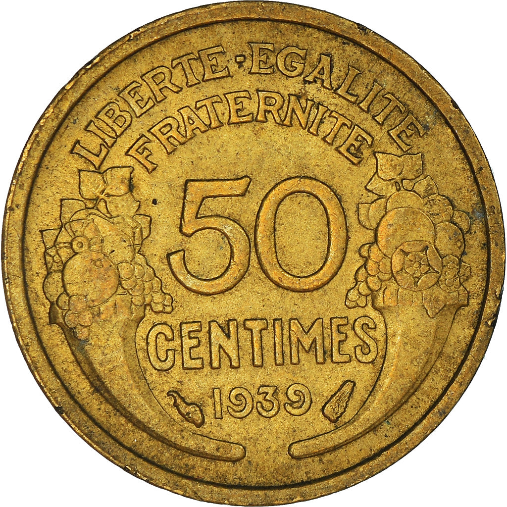 Moneda, Francia, 50 Centimes, 1939