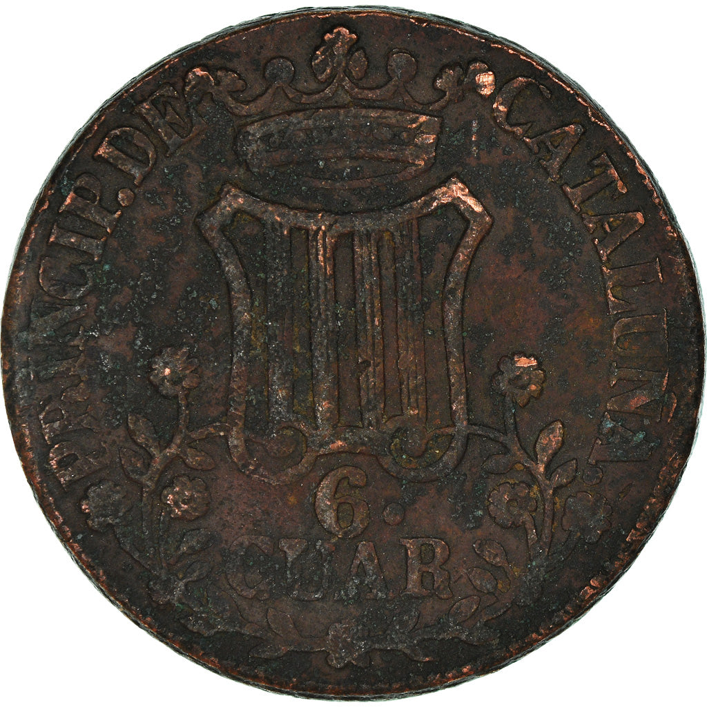 Coin, Spain, 6 Quartos, 1846