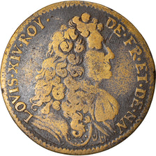 France, Jeton, Royal, Louis XIV, Ordinaire des Guerres, History, TB, Laiton