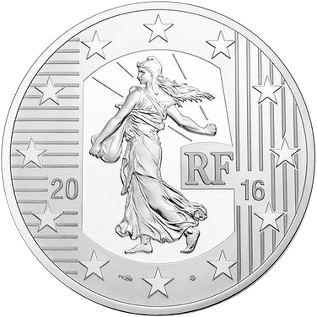 Coin, France, Monnaie de Paris, 10 Euro, Semeuse, Le Teston, 2016, MS(65-70)