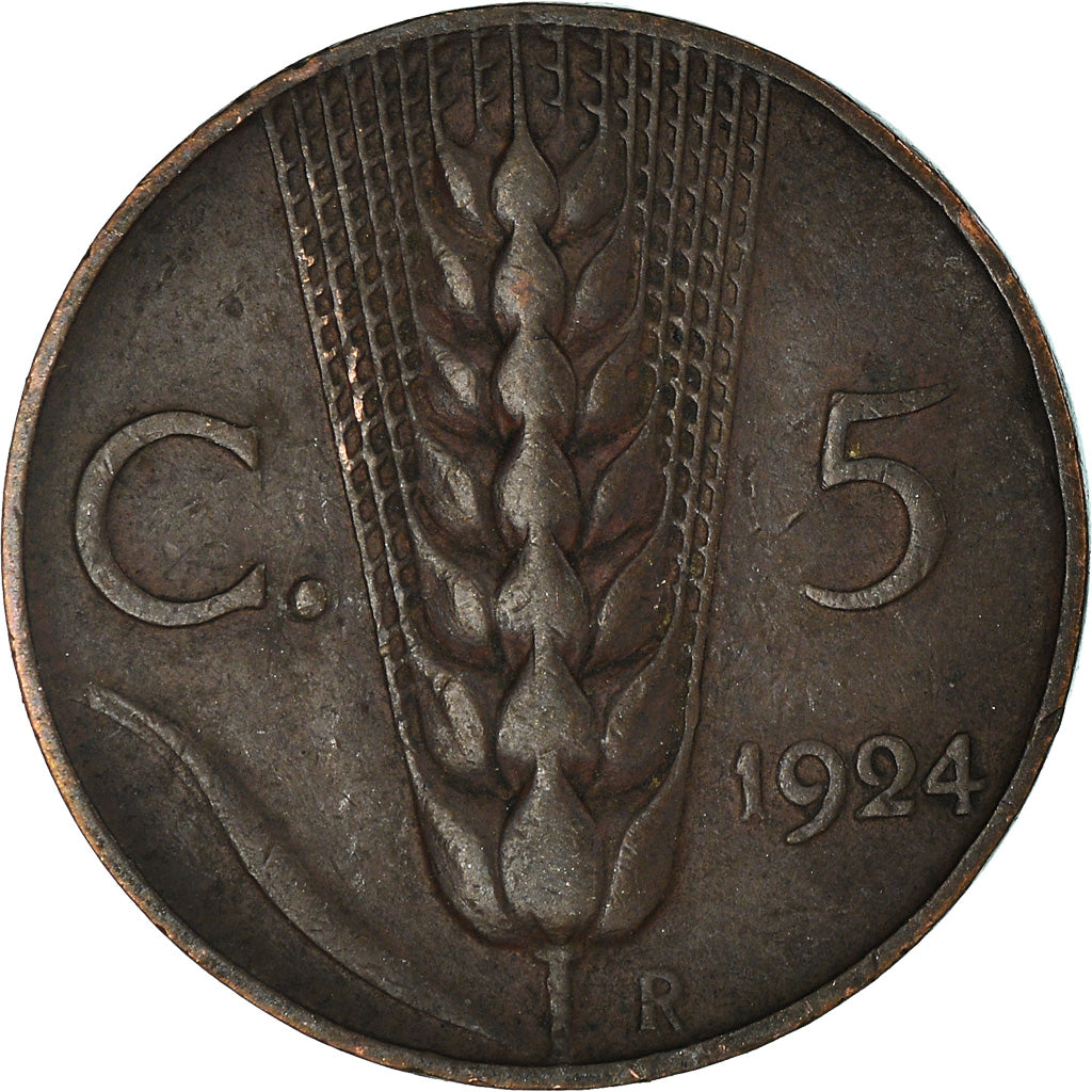 Moeda, Itália, 5 Centesimi, 1924