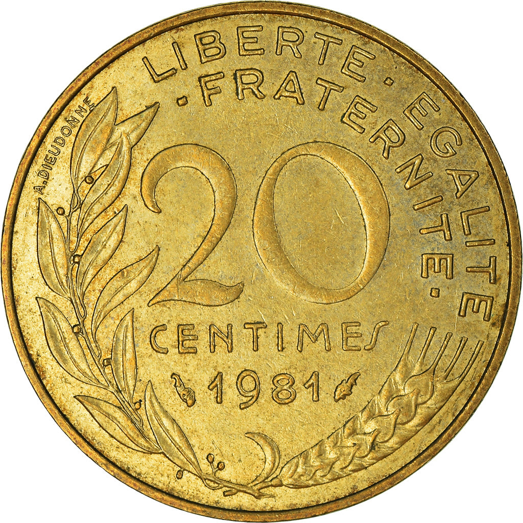 Moneta, Francia, 20 Centimes, 1981