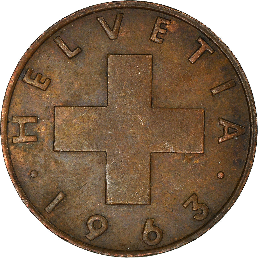 Monnaie, Suisse, 2 Rappen, 1963