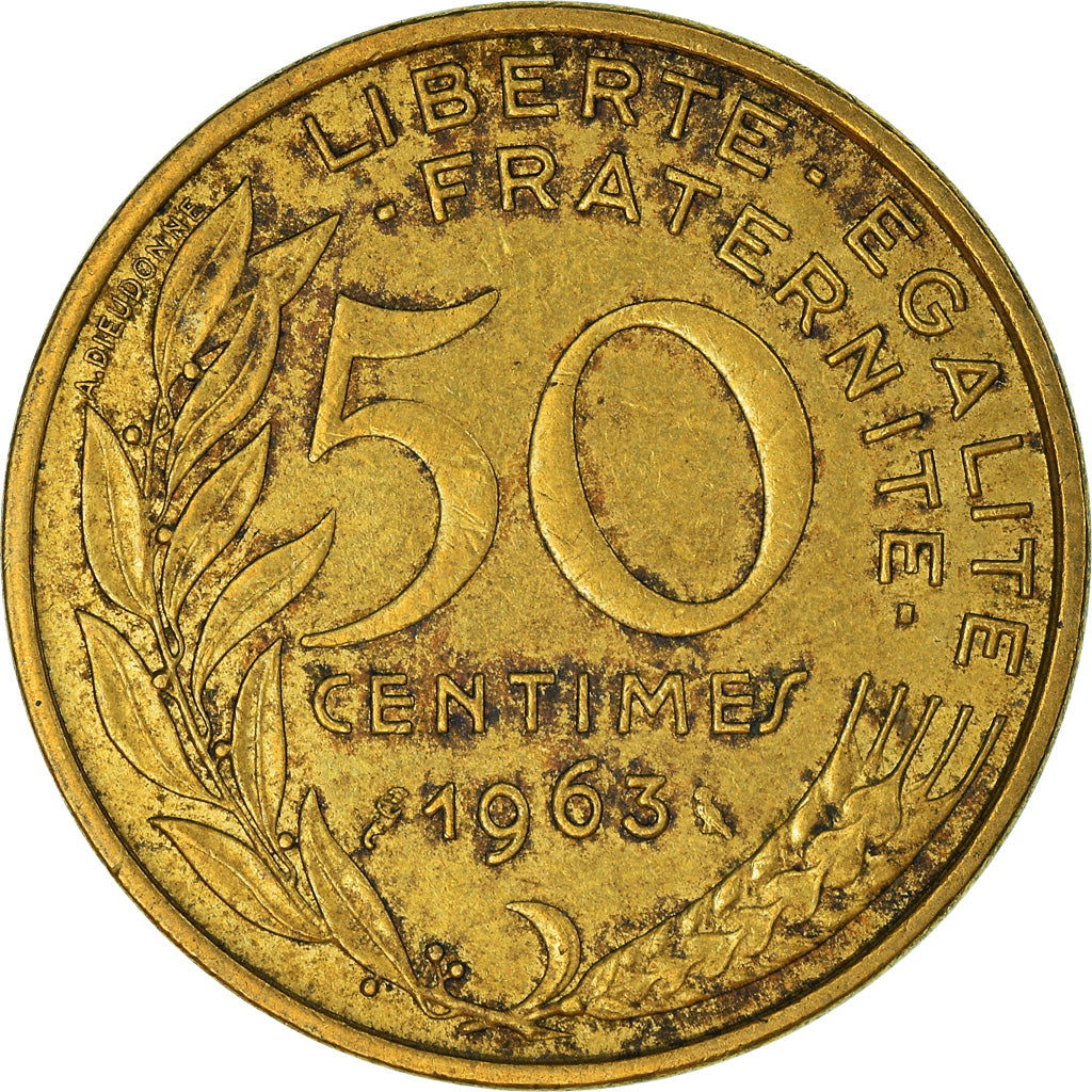 Münze, Frankreich, 50 Centimes, 1963