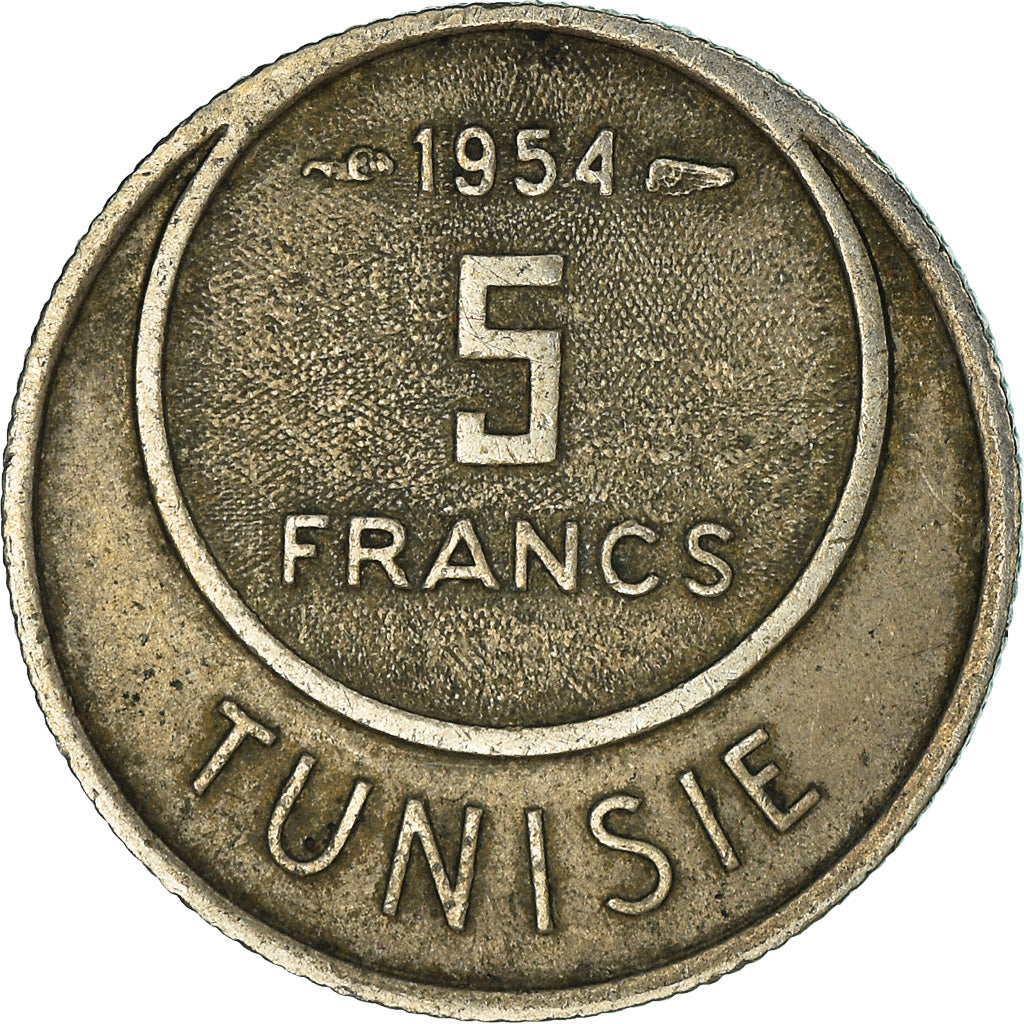 Moneta, Tunisia, 5 Francs